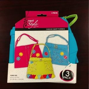 4/$15 🌻 Set of 2 Canvas Skirt Purses for Crafts